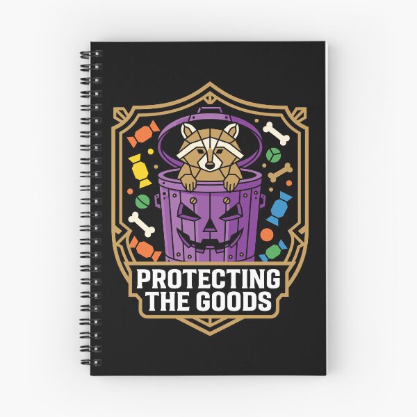 Item preview, Protecting The Goods Raccoon Halloween Geometric Emblem Art designed and sold by ZUMERI.