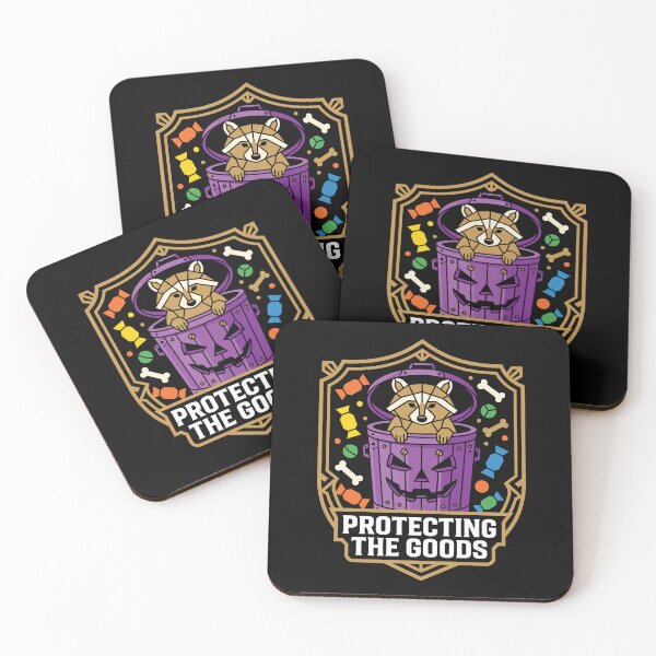 Item preview, Protecting The Goods Raccoon Halloween Geometric Emblem Art designed and sold by ZUMERI.