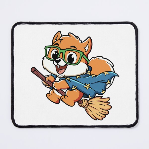 Item preview, Squirrel Witch Flying on a Broom designed and sold by mex-art.