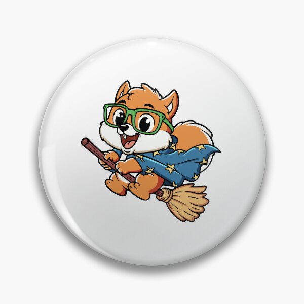 Item preview, Squirrel Witch Flying on a Broom designed and sold by mex-art.
