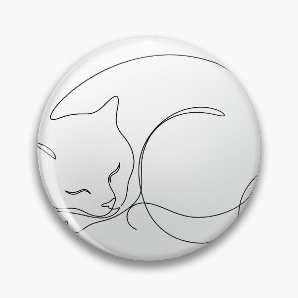 Item preview, Sleeping Cat Minimalist Continuous Line Art designed and sold by BrFrong.
