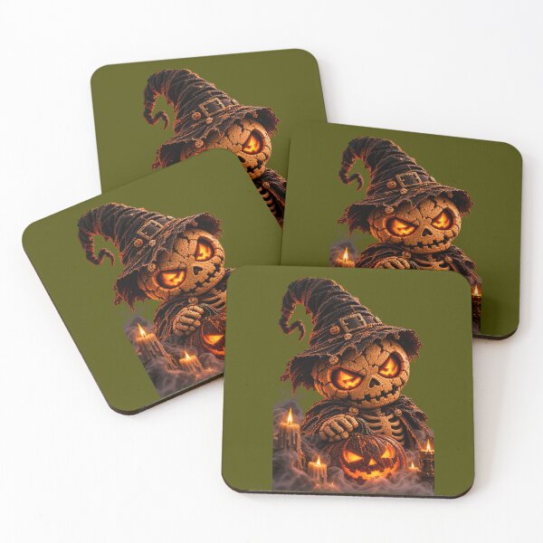 Item preview, Evil Cookie Skeleton Witch - Halloween Witch Hat Glowing Pumpkin Eyes Art designed and sold by SKELORRA.
