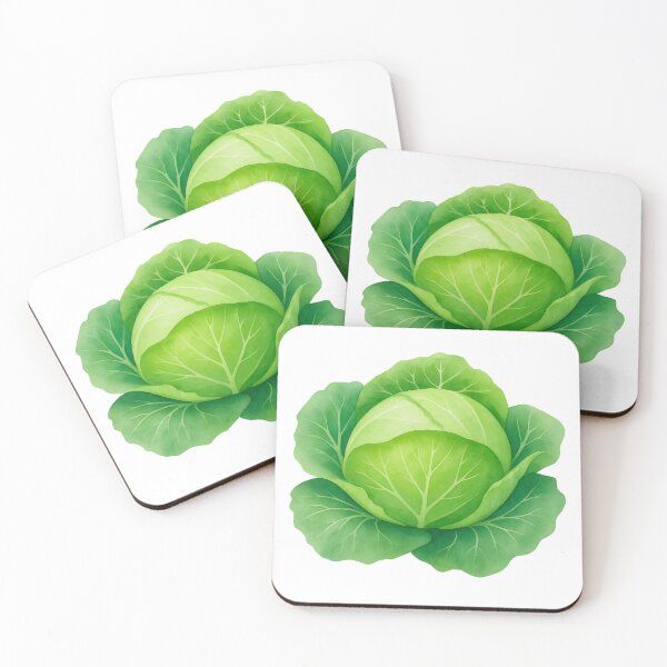 Item preview, Watercolor Green Cabbage Fresh Veggie Garden Illustration  designed and sold by SmallDart Creations.