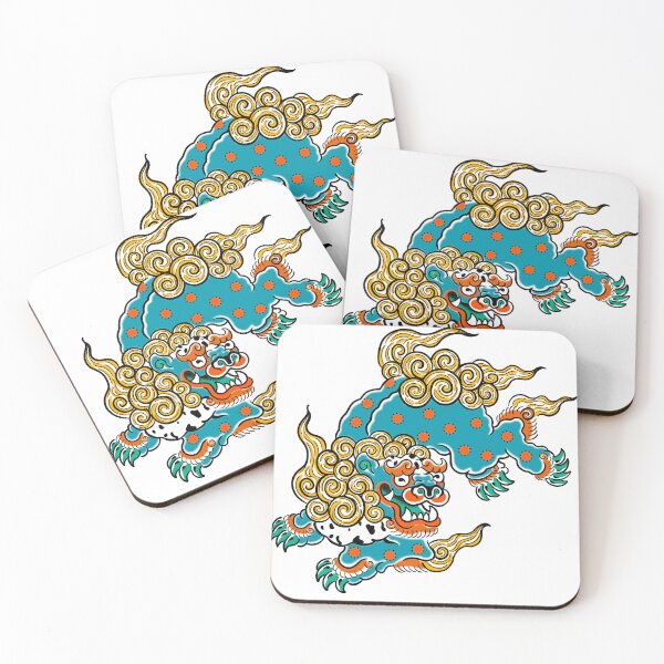 Item preview, Foo Dog Blue Guardian Lion designed and sold by MARCOSURREAL.
