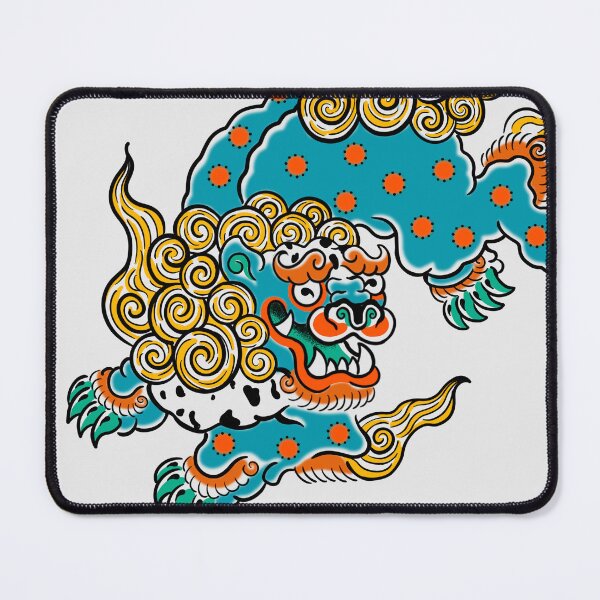 Item preview, Foo Dog Blue Guardian Lion designed and sold by MARCOSURREAL.