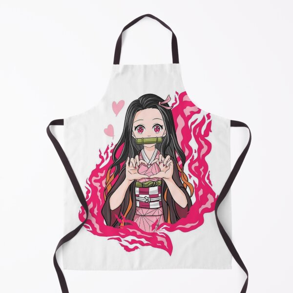 Item preview, Cute Nezuko Kawaii Heart Pose Pink Flame designed and sold by SelosoPaheng.