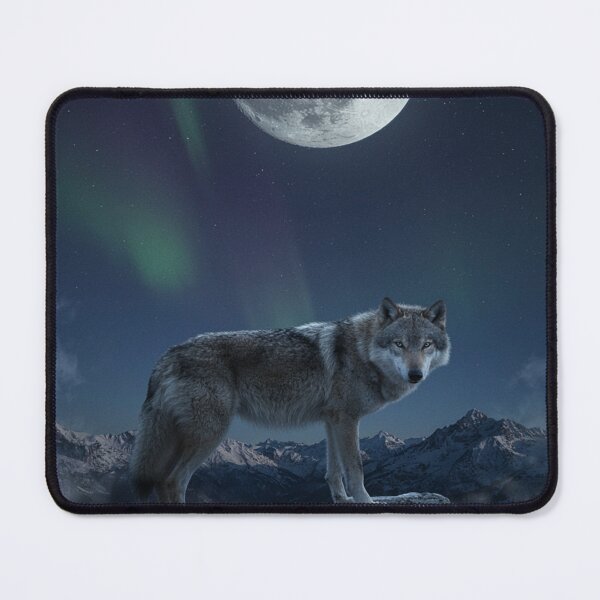 Item preview, Silver Wolf Beneath a Mystical Full Moon designed and sold by JanjjaSoulInk.