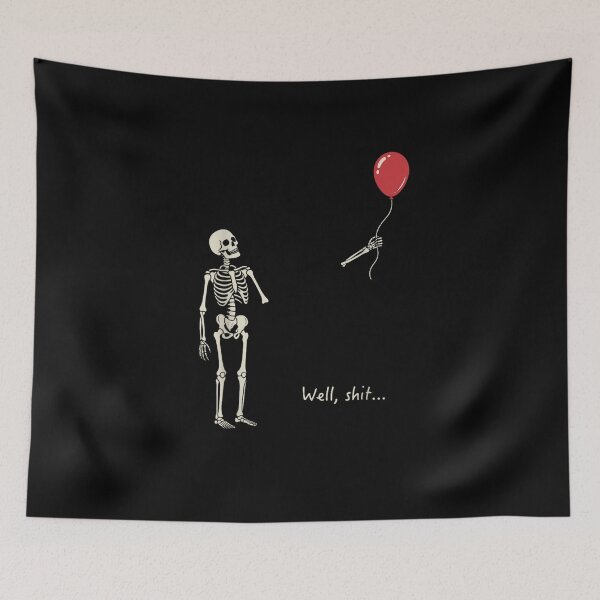 Item preview, Skeleton Losing Arm To Red Balloon - Funny Bad Day Dark Humor designed and sold by Creative Spark.