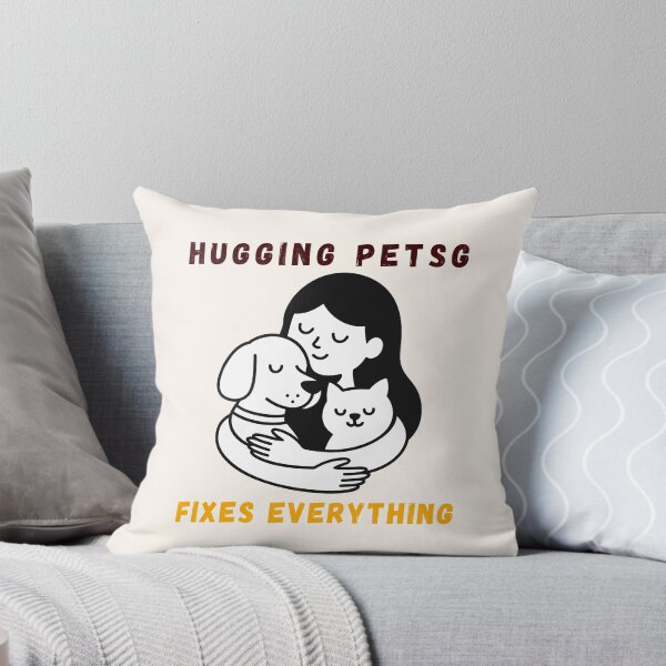 Item preview, Hugging Pets Fixes Everything designed and sold by fadilow.