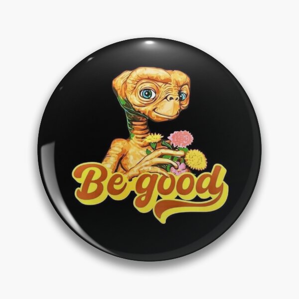 Item preview, Retro Be Good Alien E.T. with Flowers Positive Affirmation Design designed and sold by MakersFolly.