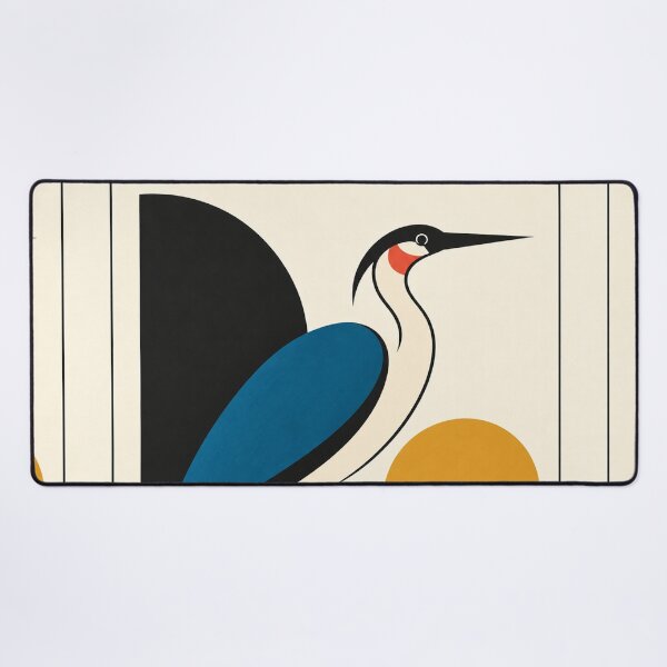 Item preview, 'The Stillness' Abstract Bird Art Print | Modern Minimalist Geometric Art designed and sold by Filora Atelier | Bird Art.