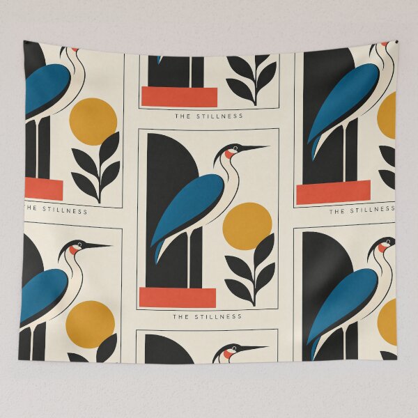 Item preview, 'The Stillness' Abstract Bird Art Print | Modern Minimalist Geometric Art designed and sold by Filora Atelier | Bird Art.