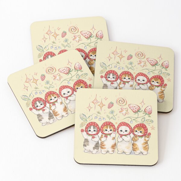 Item preview, Mofusand strawberry cats designed and sold by Mavielle Blooms.