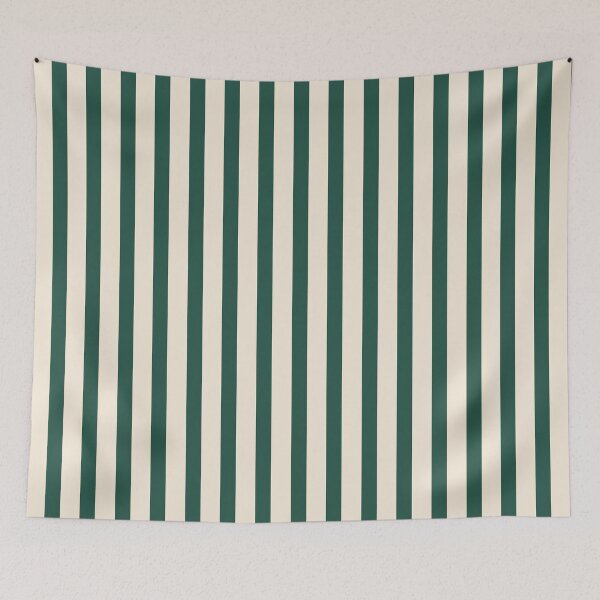 Item preview, Dark Green & Cream Classic Striped designed and sold by Love Pantone .
