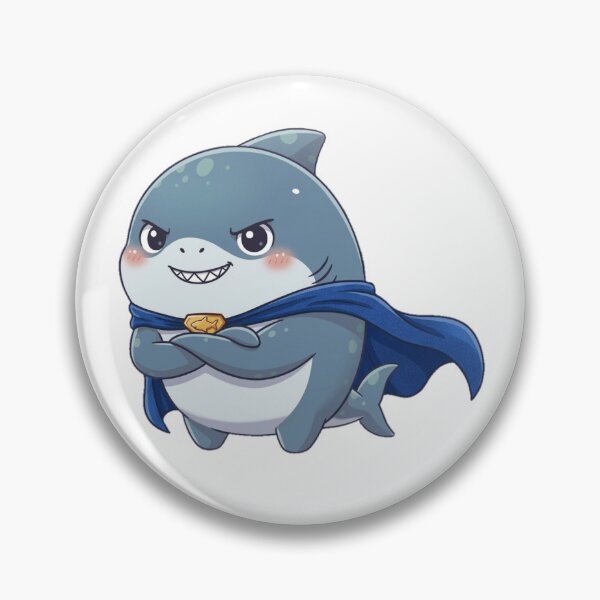 Item preview, Cute Superhero Shark designed and sold by Nature's Chibis.