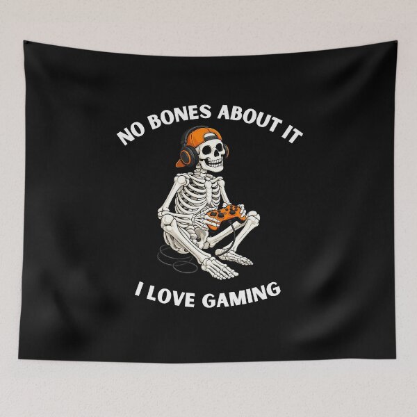 Item preview, Skeleton Playing Games, Funny Halloween Skeleton Shirt  designed and sold by MalwasBasket.