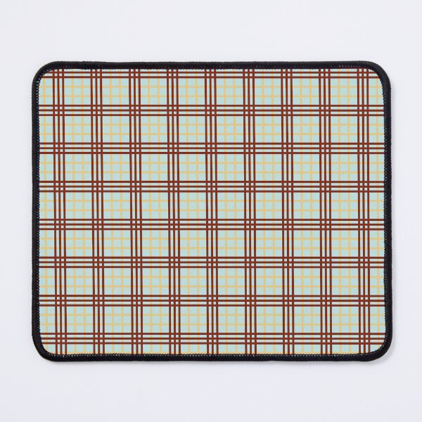 Item preview, Retro Brown and Sky Blue Windowpane Plaid Pattern | Vintage 70s Style Brown Blue and Cream Tartan Grid | Cozy Aesthetic Brown Yellow and Blue Checkered designed and sold by VivaFy.