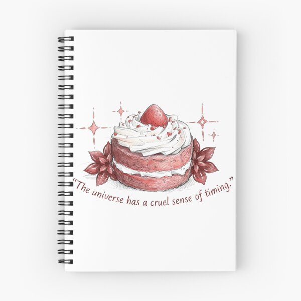 Item preview, Cruel Timing Strawberry Cake Sketch | Sad Aesthetic Quote Illustration designed and sold by TariyaShop .