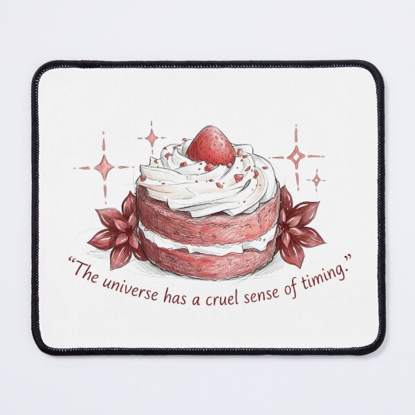 Item preview, Cruel Timing Strawberry Cake Sketch | Sad Aesthetic Quote Illustration designed and sold by TariyaShop .