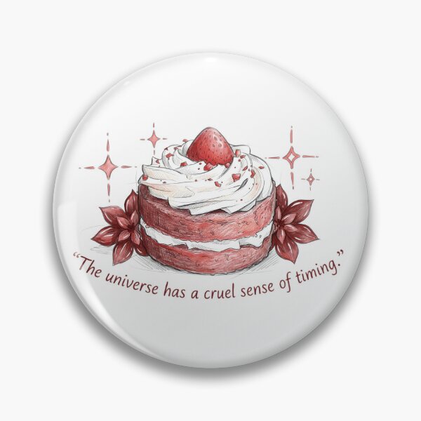 Item preview, Cruel Timing Strawberry Cake Sketch | Sad Aesthetic Quote Illustration designed and sold by TariyaShop .