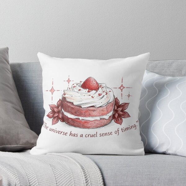 Item preview, Cruel Timing Strawberry Cake Sketch | Sad Aesthetic Quote Illustration designed and sold by TariyaShop .