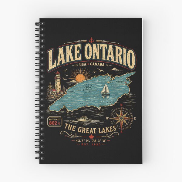 Item preview, Retro Style Vintage Lake Ontario designed and sold by Gargamal.