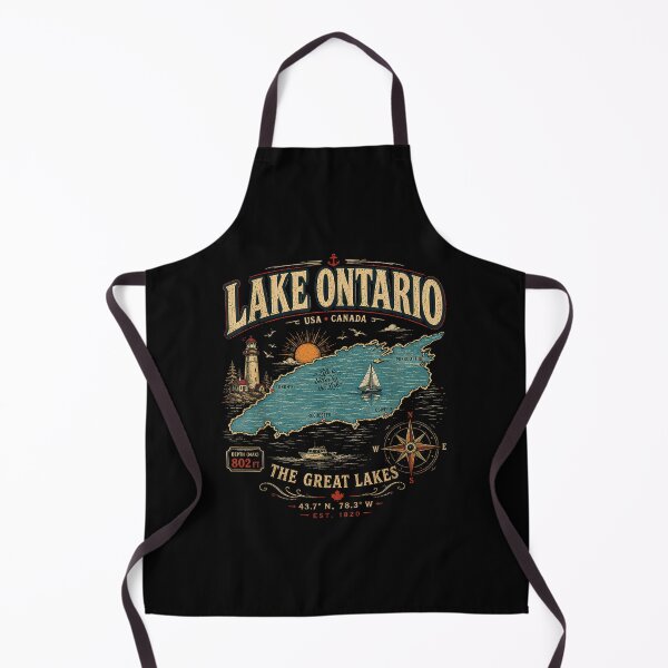 Item preview, Retro Style Vintage Lake Ontario designed and sold by Gargamal.