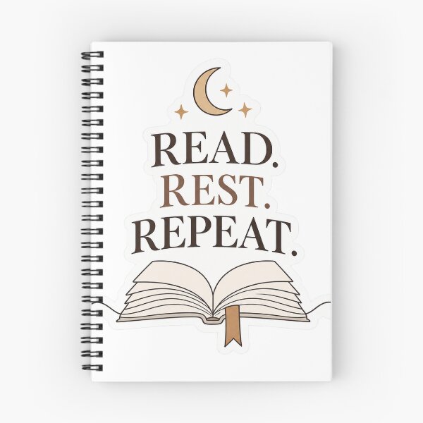 Item preview, Read Rest Repeat Bookish Sticker | Minimalist Reader Book Lover Design designed and sold by JAY187VK.