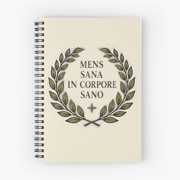 Item preview, Mens Sana In Corpore Sano Sticker | Healthy Mind Healthy Body Laurel Wreath Latin Quote designed and sold by MetaModel Editions.