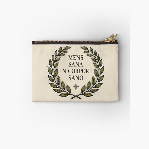 Item preview, Mens Sana In Corpore Sano Sticker | Healthy Mind Healthy Body Laurel Wreath Latin Quote designed and sold by MetaModel Editions.