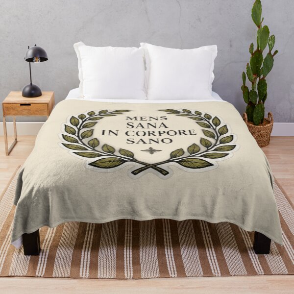 Item preview, Mens Sana In Corpore Sano Sticker | Healthy Mind Healthy Body Laurel Wreath Latin Quote designed and sold by MetaModel Editions.