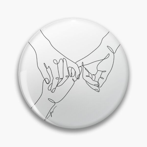 Item preview, Pinky Promise Hands Minimalist Line Art designed and sold by BrFrong.