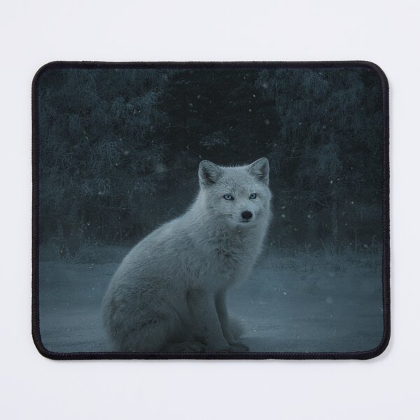 Item preview, Mystical Arctic Fox Beneath a Winter Moon designed and sold by JanjjaSoulInk.