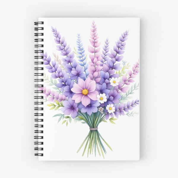 Item preview, Pastel Purple Floral Bouquet – Soft Lavender Botanical Flower Design designed and sold by PeacefulD-signs.