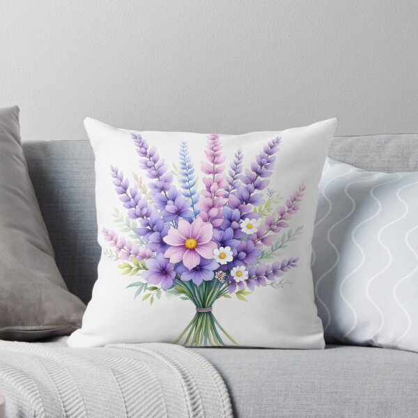 Item preview, Pastel Purple Floral Bouquet – Soft Lavender Botanical Flower Design designed and sold by PeacefulD-signs.
