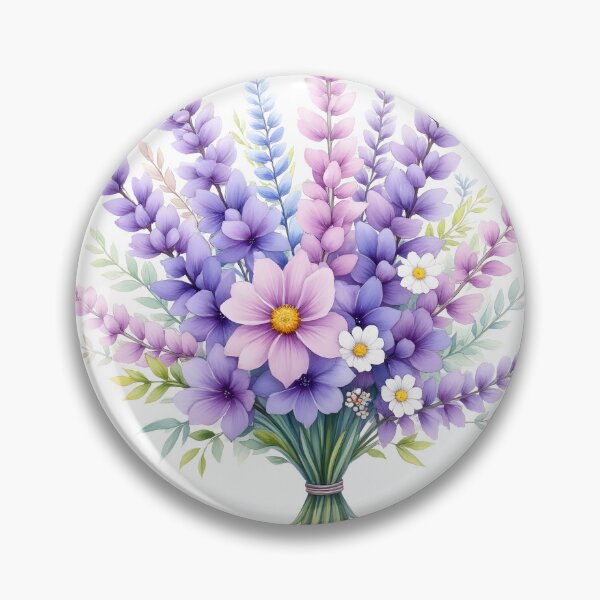 Item preview, Pastel Purple Floral Bouquet – Soft Lavender Botanical Flower Design designed and sold by PeacefulD-signs.