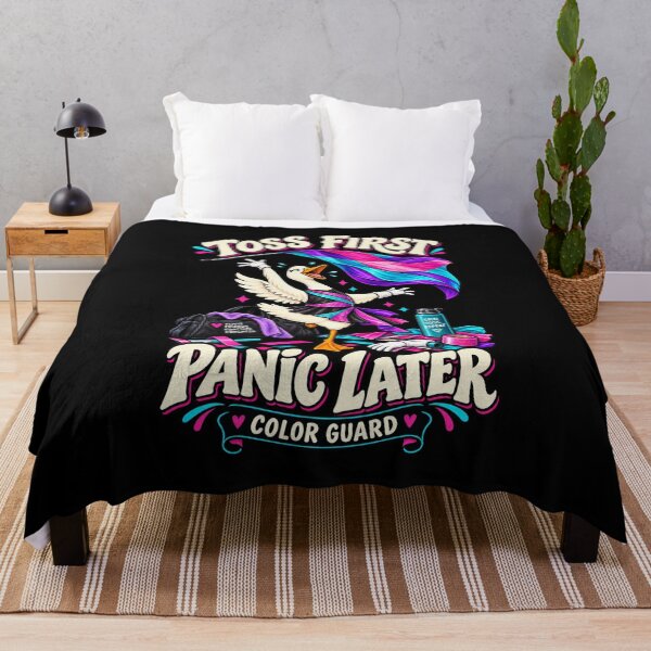 Item preview, Toss First Panic Later Funny Color Guard Goose designed and sold by Ridaelb.
