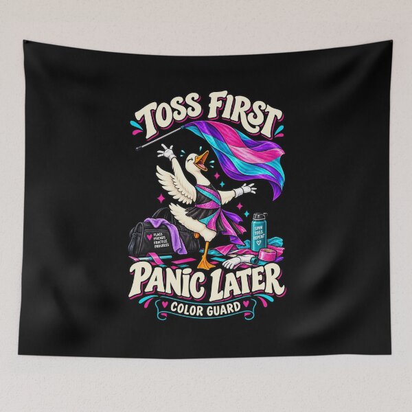 Item preview, Toss First Panic Later Funny Color Guard Goose designed and sold by Ridaelb.