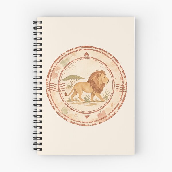 Item preview, African Lion Vintage Seal Stamp designed and sold by mycute-stickers.