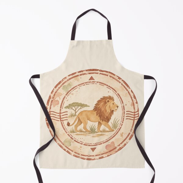 Item preview, African Lion Vintage Seal Stamp designed and sold by mycute-stickers.