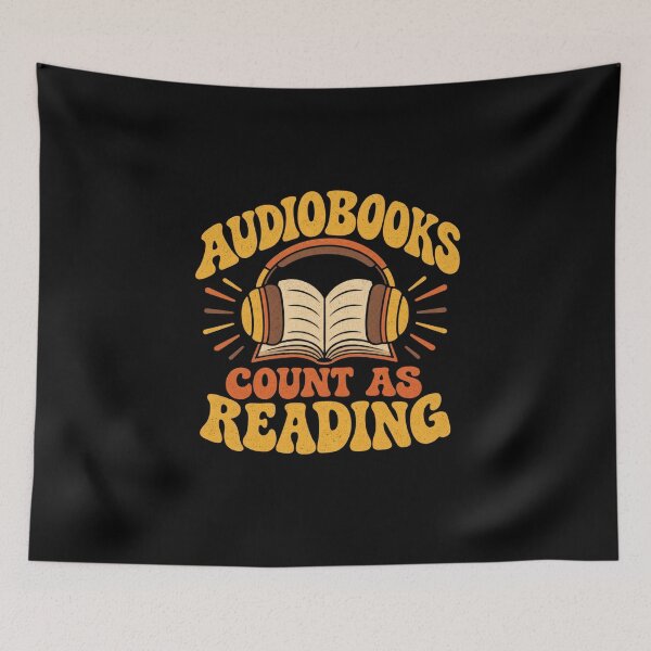 Item preview, Audiobooks Count As Reading Funny Book Lover Reader Retro Gift designed and sold by eNtyshop23.