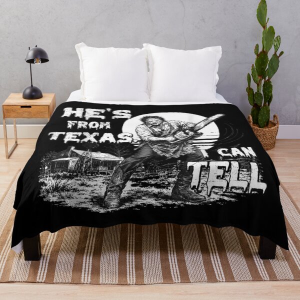 Item preview, Hes from Texas I Can Tell Chainsaw Horror Halloween Graphic designed and sold by Gargamal.