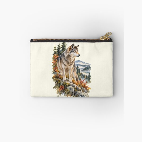 Item preview, Gray Wolf on the Ridge | Wild Mountain Wildlife Art designed and sold by SusanSweetArt.