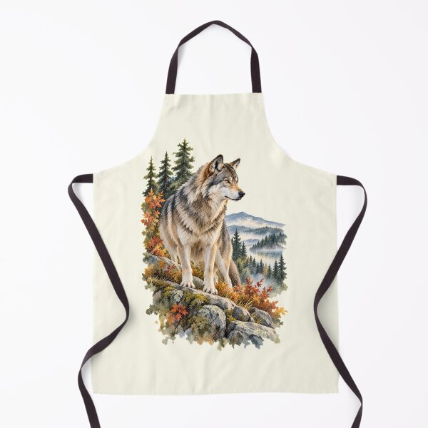 Item preview, Gray Wolf on the Ridge | Wild Mountain Wildlife Art designed and sold by SusanSweetArt.