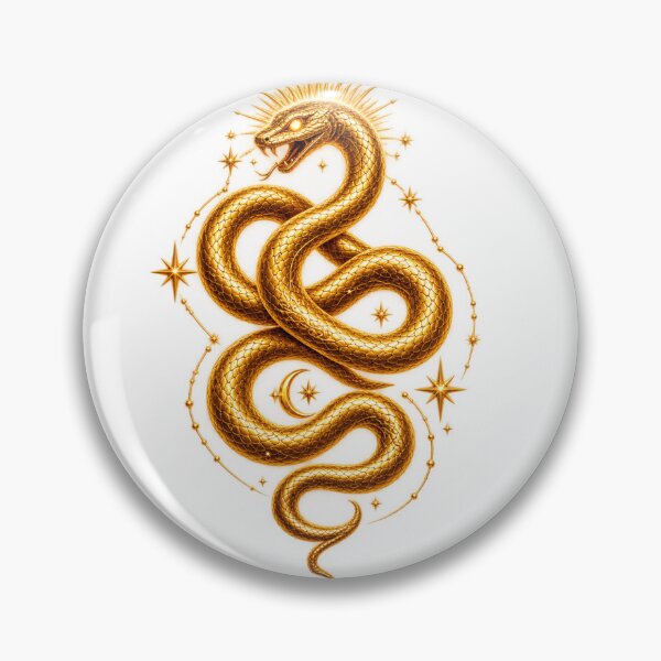 Item preview, Golden Celestial Serpent Among Stars designed and sold by StudioHugo.