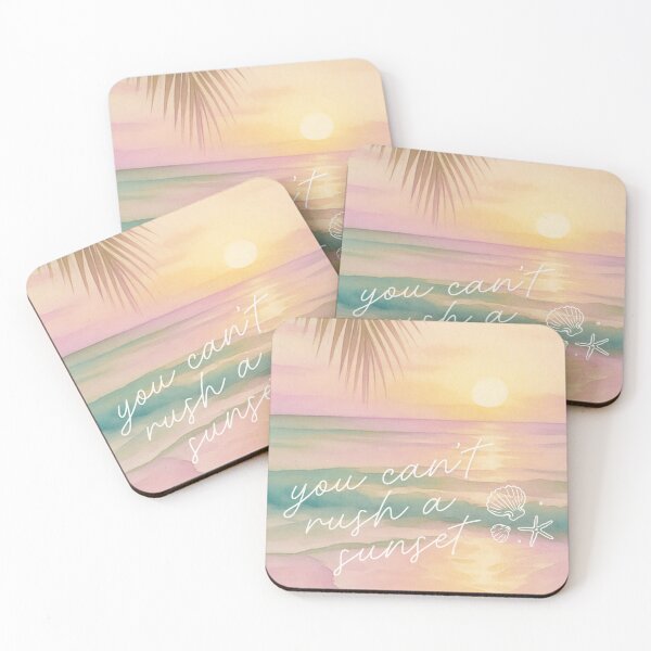 Item preview, You Can't Rush A Sunset Coastal Beach Art  designed and sold by Annotated Aesthetic.