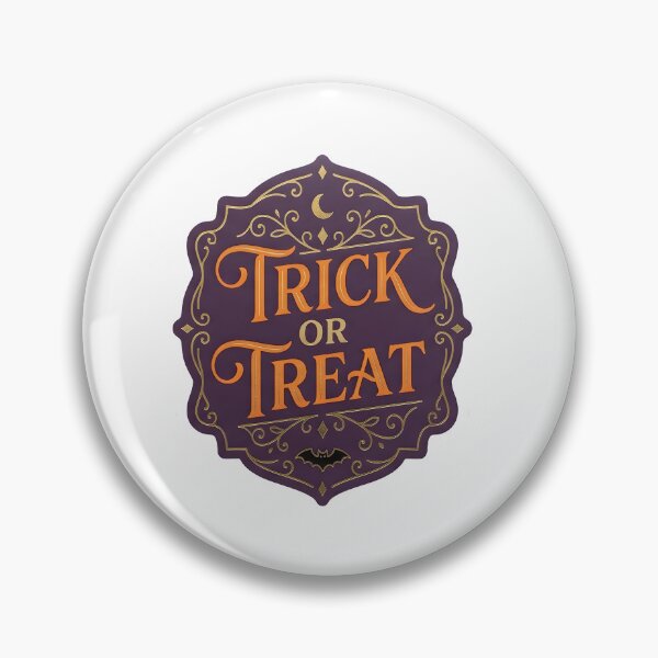 Item preview, Vintage Vintage Trick - Treat Vintage Halloween Badge  designed and sold by stylishsketcher.
