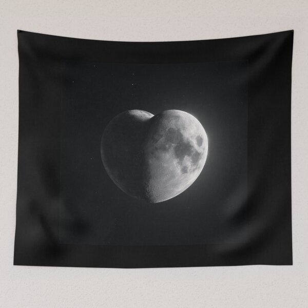 Item preview, Heart Shaped Moon – Astrology, Celestial & Space Love Design designed and sold by WordPlayStudio.