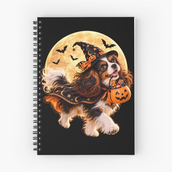 Item preview, Cavalier King Charles Spaniel Halloween Witch Dog Under Full Moon designed and sold by ManJiangHong.