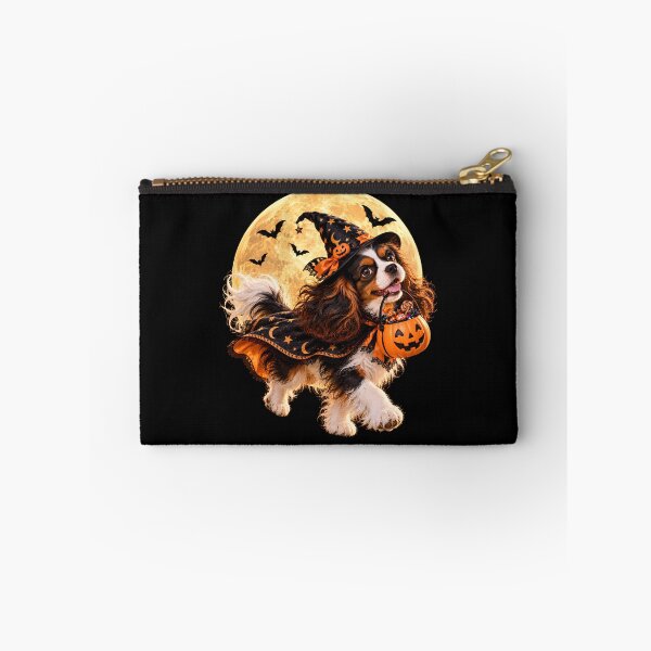 Item preview, Cavalier King Charles Spaniel Halloween Witch Dog Under Full Moon designed and sold by ManJiangHong.